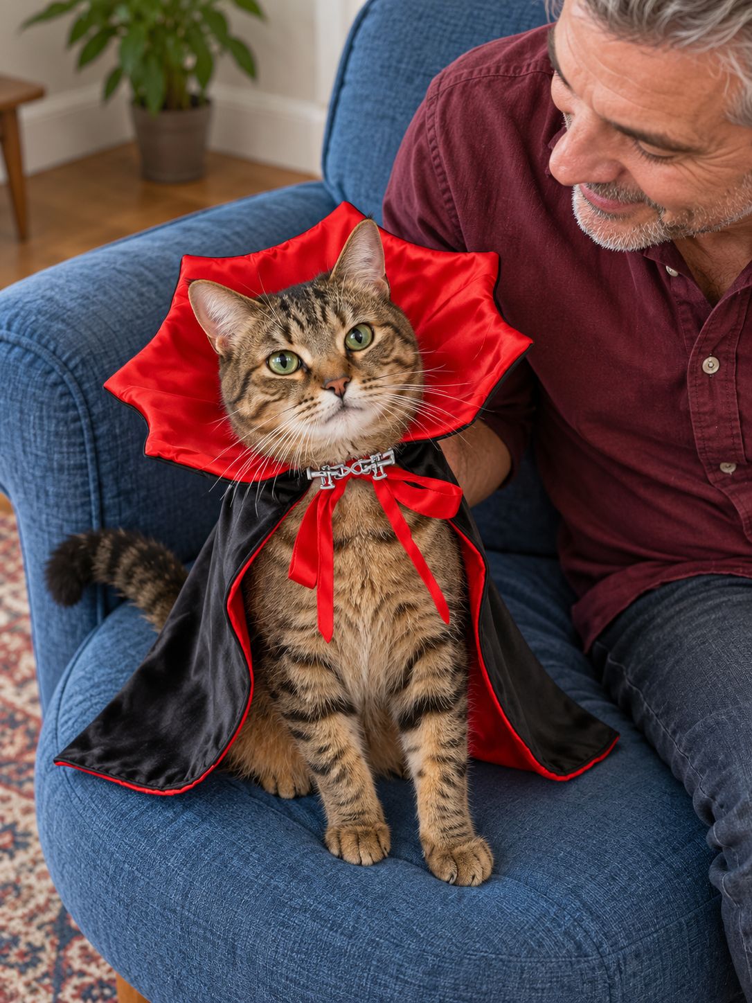 Meowfits Halloween cat costumes — illustrative DEMO scene F2