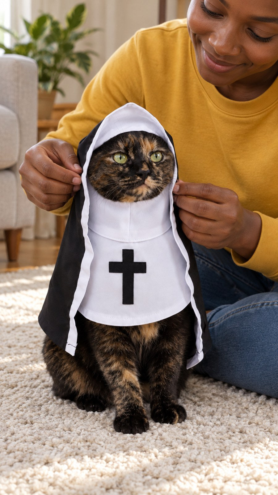 Meowfits Halloween cat costumes — illustrative DEMO scene F4