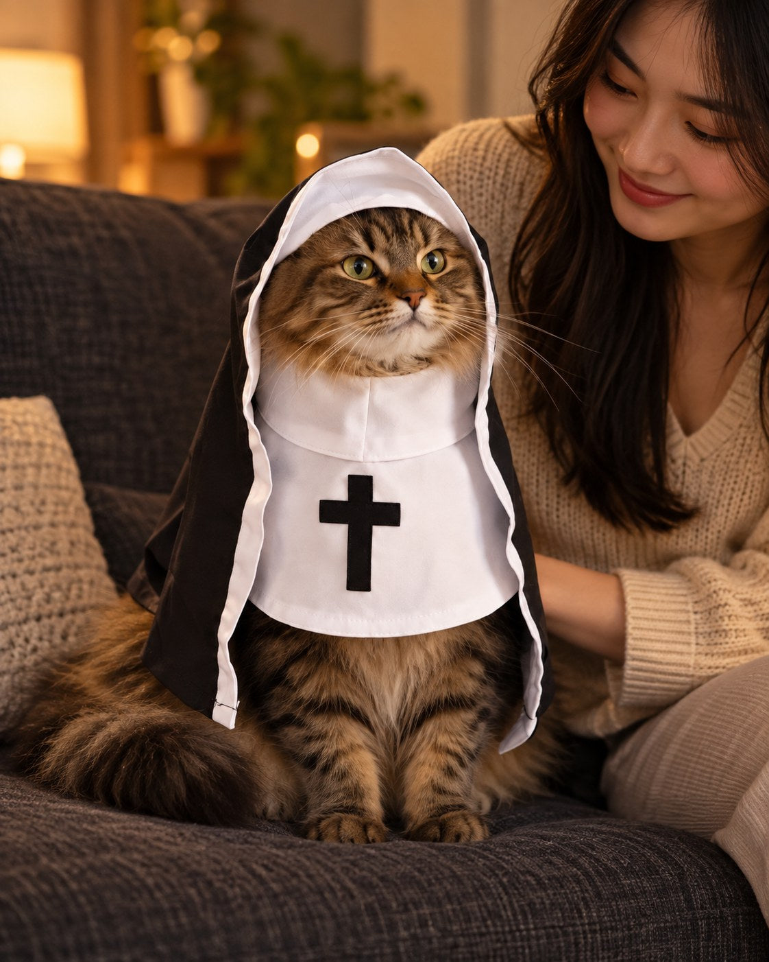 Meowfits Halloween cat costumes — illustrative DEMO scene W1